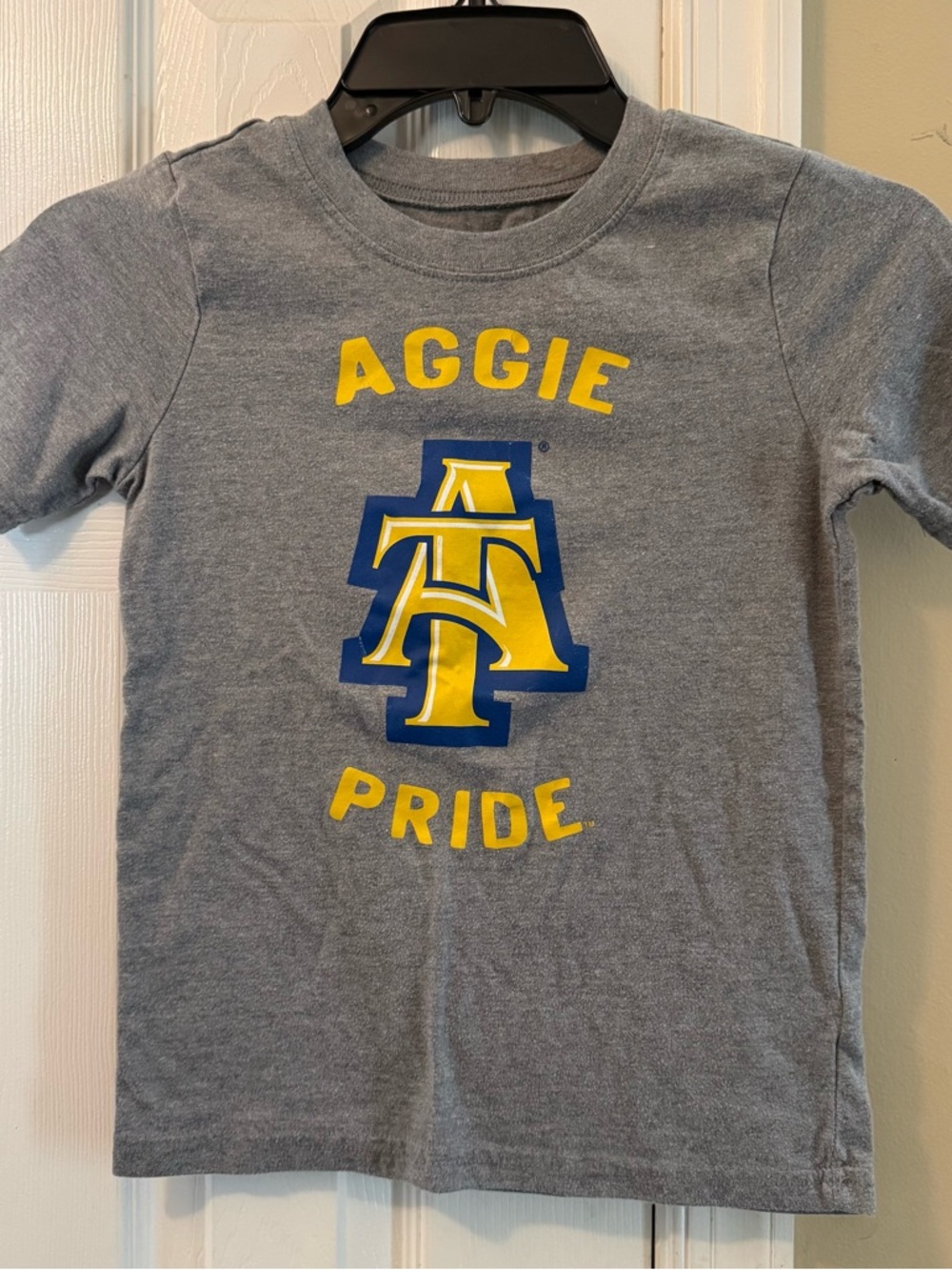 Gray Kids "Aggie Pride" Short-Sleeve Logo Tee